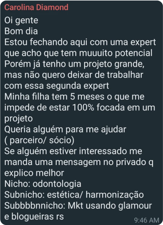 Negócio fechado dentro da Diamond